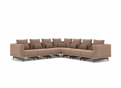 Luxus Ecksofa Couch L-Form Polster Textil Polstersofa Neu Einrichtung Wohnzimmer